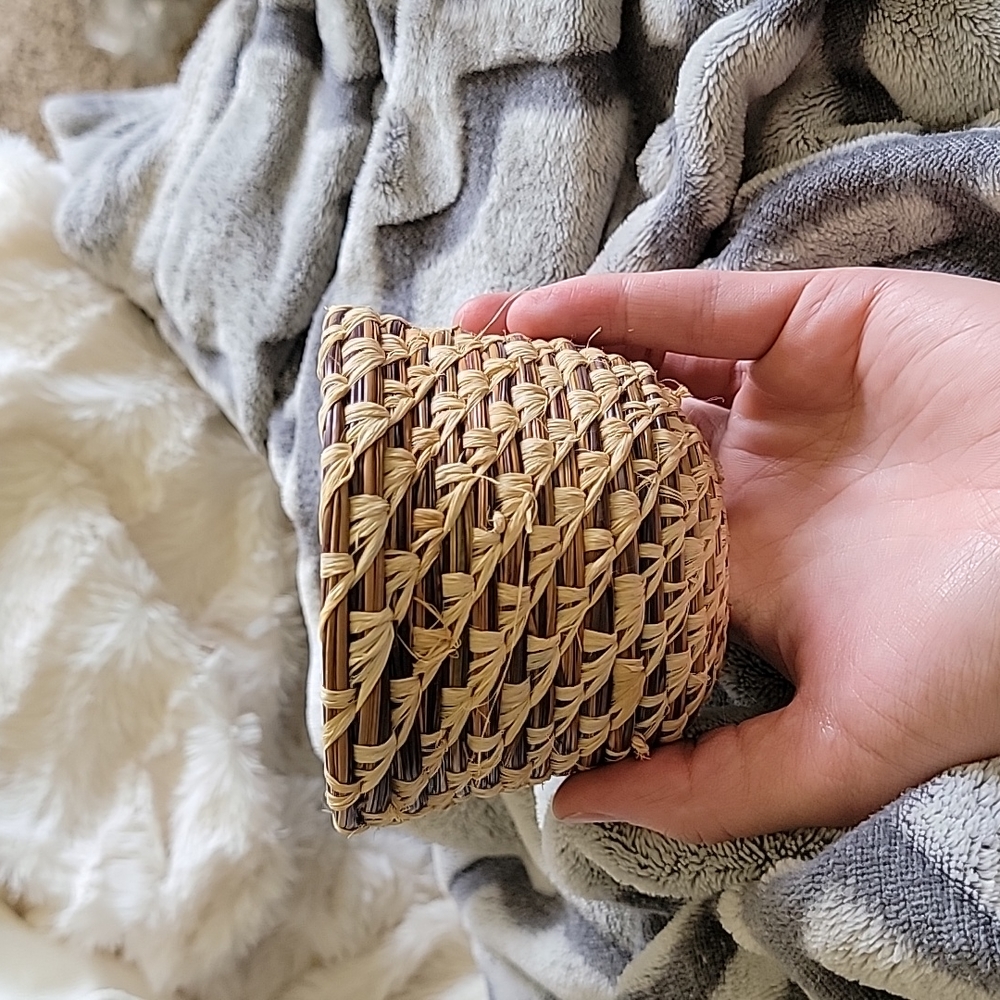 Adorable beehive pine needle basket
